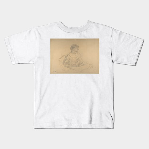 Study for "Mme Théodore Gobillard" (née Yves Morisot) Kids T-Shirt by EdgarDegas